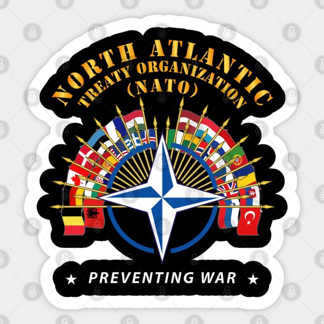 NATO - Preventing War X 300 Sticker by twix123844